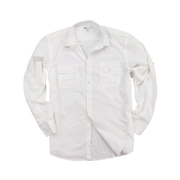 JXG Men Military Casual Long Sleeve Outdoor Button Up Loose Shirt Top 